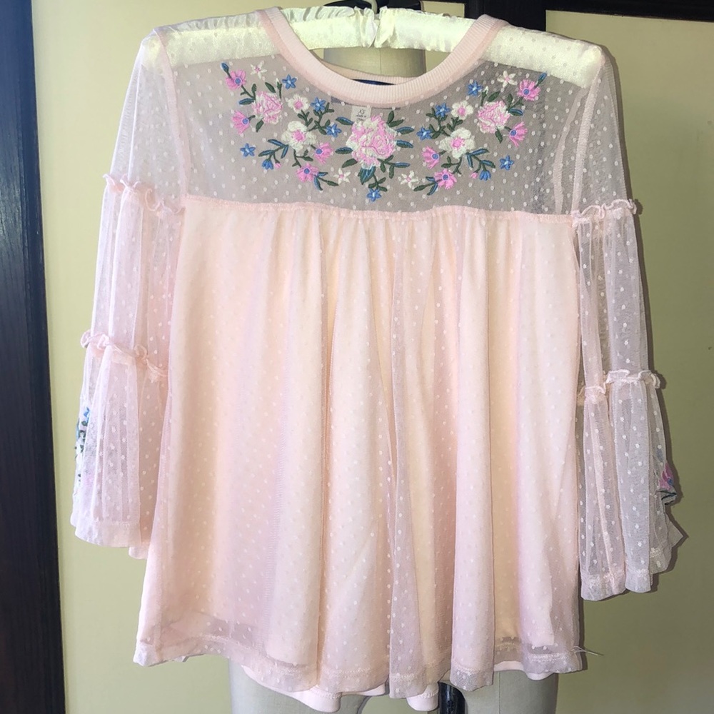 Girls flowery top extra small